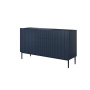 Komoda Nicole 150 cm z szufladami i półkami - granat / czarne nóżki - Limitowana oferta